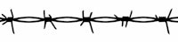 a barbed wire is shown on a white background